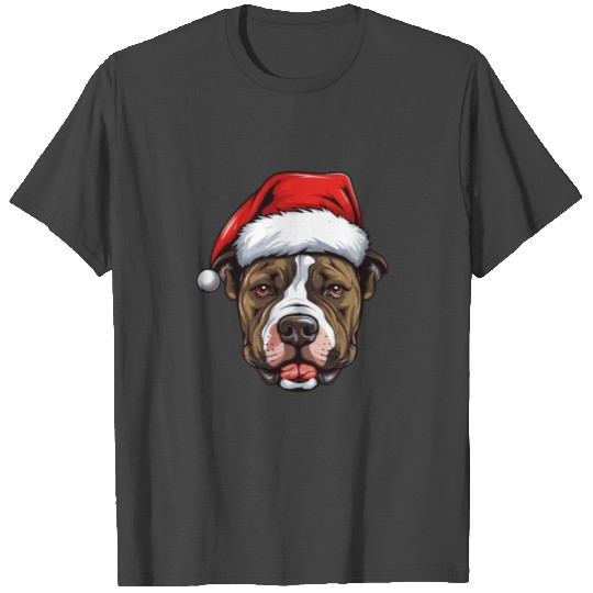 Staffordshire Bull Terrier Dog Head Christmas T Shirts