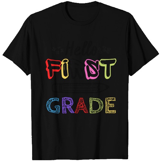 Hello First Grade Back To School T Shirts
