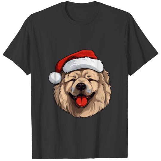 Chow Chow Dog Christmas Head T Shirts