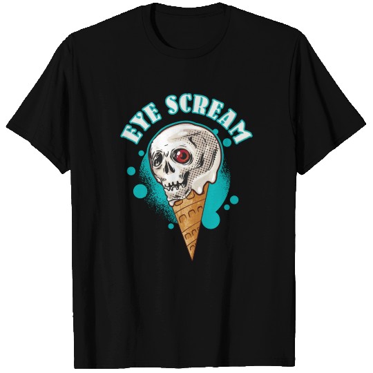 Skull Eye Scream On A Sugar Cone T Shirts