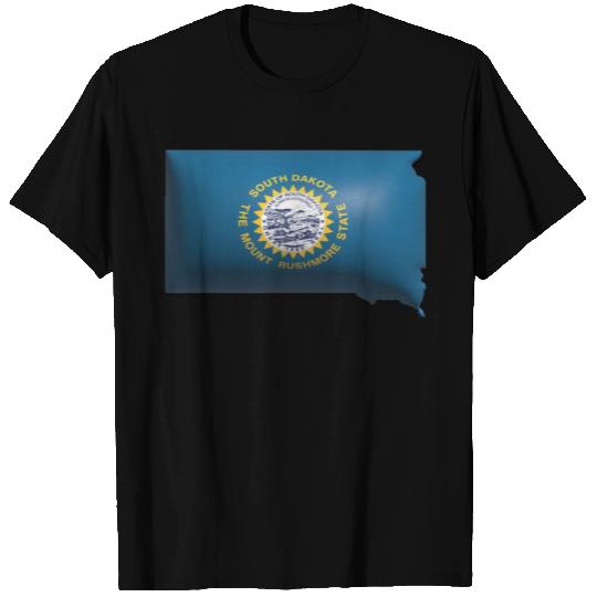 South Dakota - 3D Flag Map T Shirts