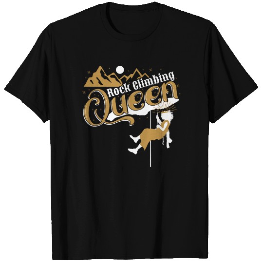 Rock Climbing Queen T Shirts