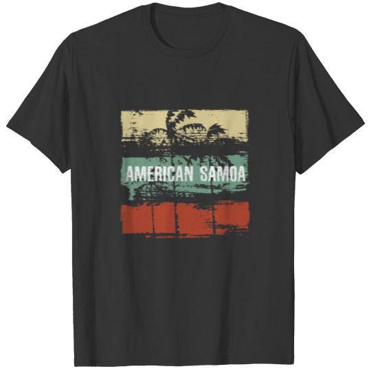 American Samoa Artistic Vacation Souvenir Abstract T Shirts