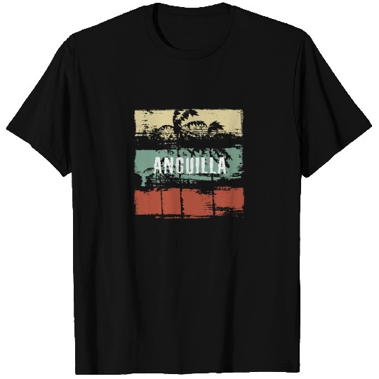 Anguilla Artistic Vacation Souvenir Abstract T Shirts