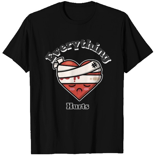 Funny Everything Hurts Fitness Workout T Shirts