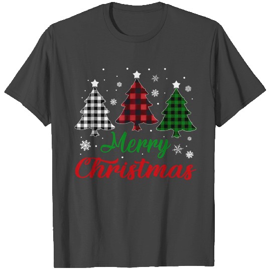 Merry Christmas Tree Xmas Red White Green T Shirts
