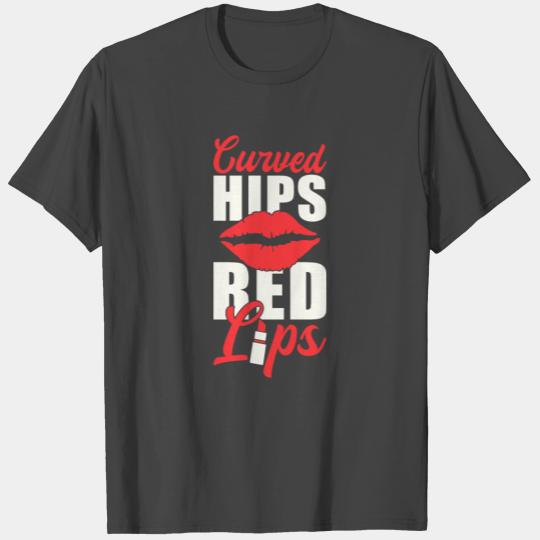 Esthetician Curved Hips And Red T Shirts