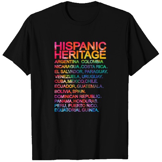 Hispanic heritage month tie dye T Shirts