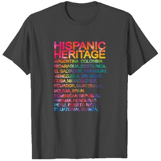 Hispanic heritage month tie dye T Shirts