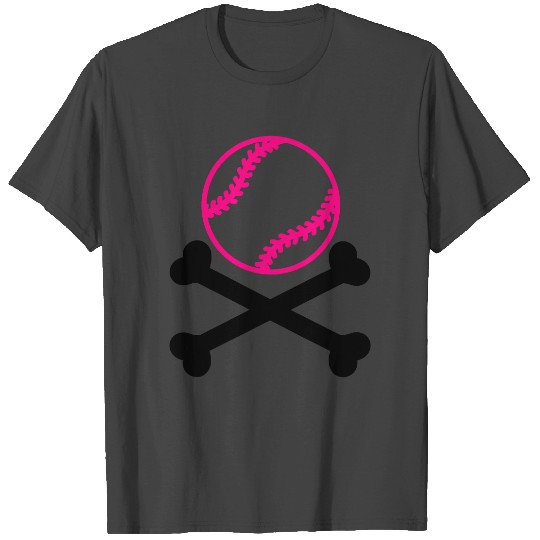softball crossbones T Shirts