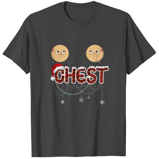 Funny Christmas Matching Couple Chest Nuts Pajama T Shirts