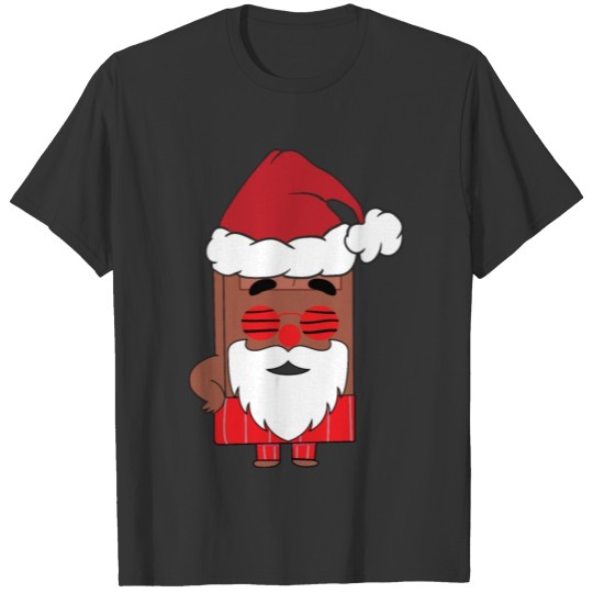 Choco Christmas Santa Claus Funny Santa Face T Shirts