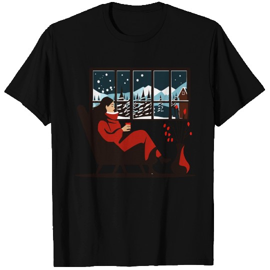Girl Happy In The Winter Mode T Shirts