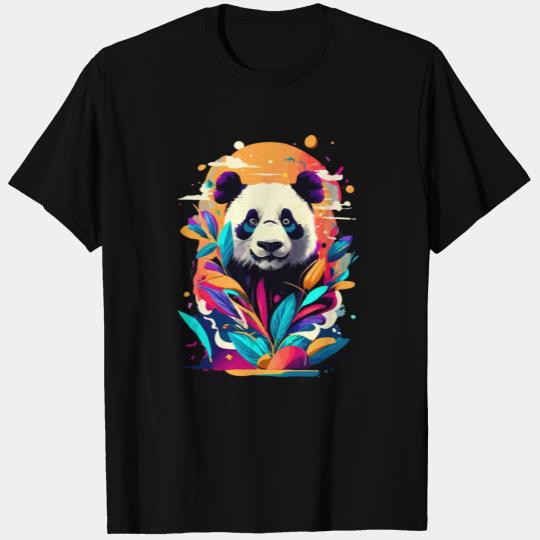 Giant Panda Colourful - Cute Panda Bear Bamboo T Shirts