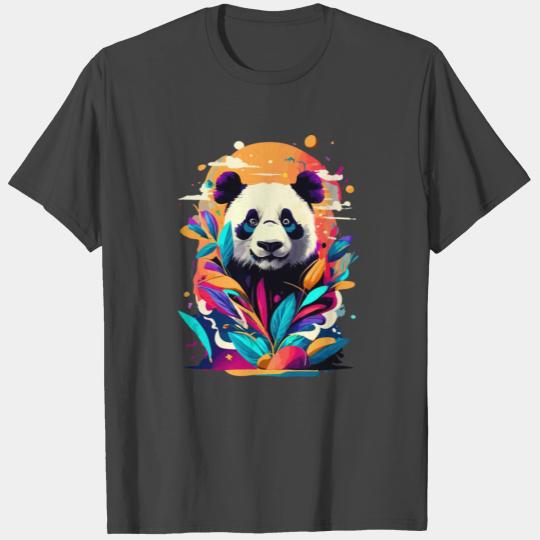 Giant Panda Colourful - Cute Panda Bear Bamboo T Shirts