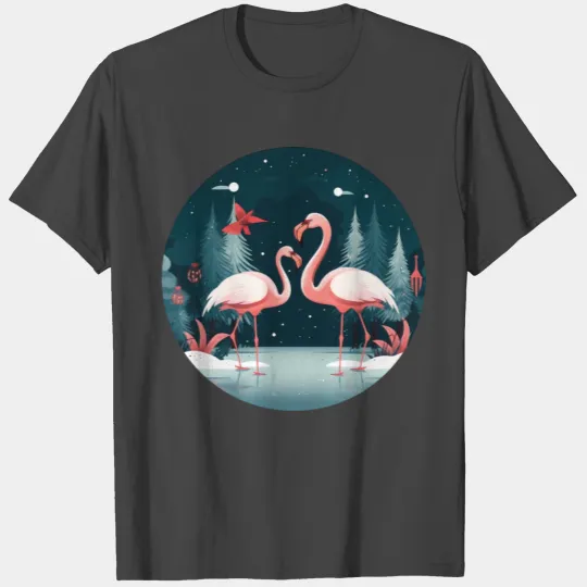 Flamingo Xmas Ornament, Flamingos T Shirts
