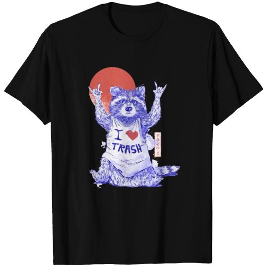 I Love Trash Cute Funny Metal Raccoon Gift T Shirts
