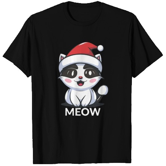 Meowry Christmas: Santa Cat Cheer T Shirts