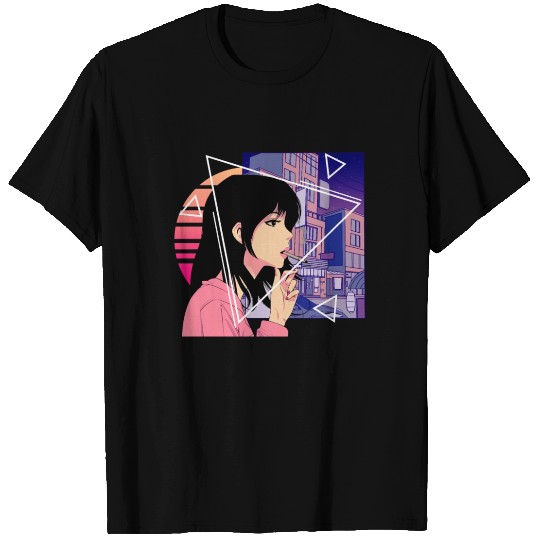 Retro 80's Japanese Lofi Vaporwave Aesthetic Sad A T Shirts