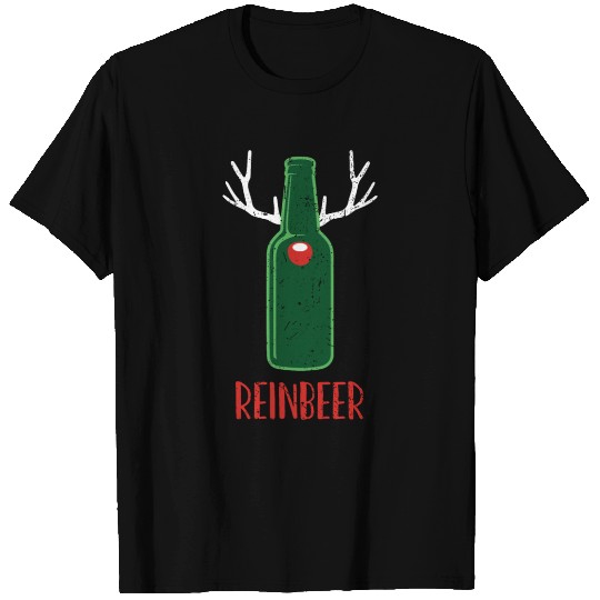 Reinbeer Funny Reindeer Beer Lover Christmas Meme T Shirts