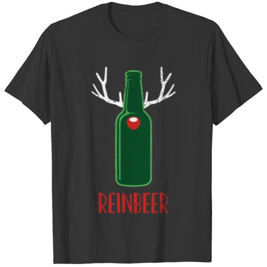 Reinbeer Funny Reindeer Beer Lover Christmas Meme T Shirts