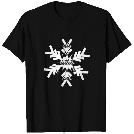 White Snowflake Warm Wishes T Shirts