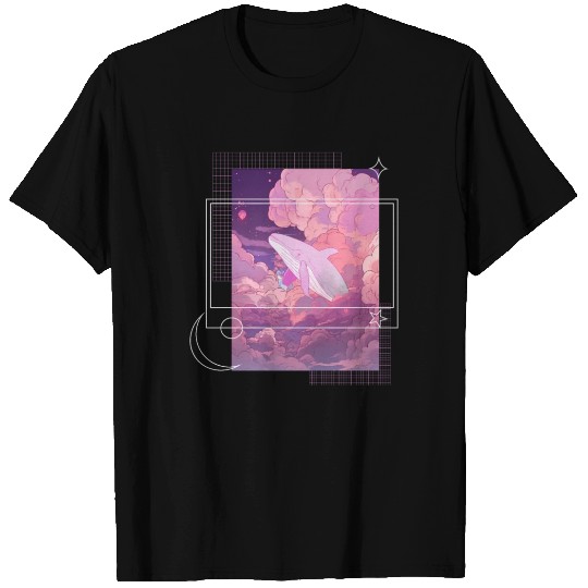 Lofi Japanese Aesthetic Pastel Fantasy Whale In Cl T Shirts