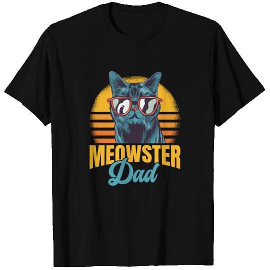 Meowster Dad Cat Dad Cat Daddy Lover T Shirts
