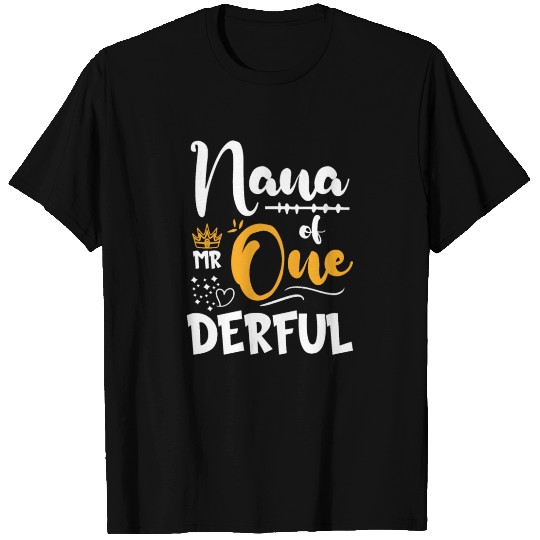 Nana of Mr One Derful Party Matching Family 1st BD T Shirts
