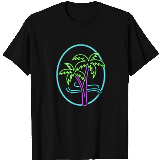 Vacation T Shirts, Neon Palm Trees T Shirts, Gift For