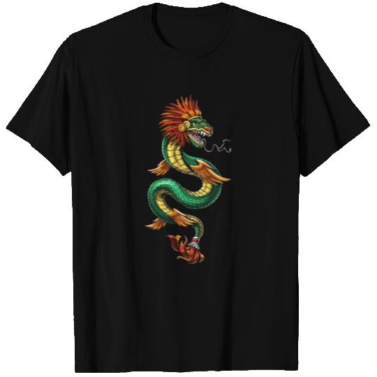 Quetzalcoatl Aztec Feathered Serpent God T Shirts