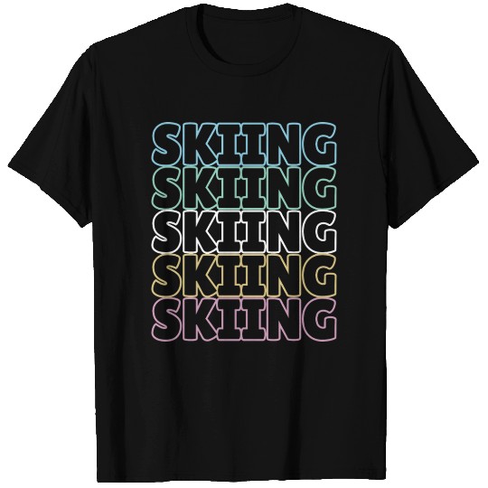 Colourful skiing design, ski lover gift T Shirts