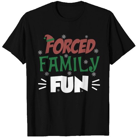 Forced Family Fun Sarcastic Christmas Pajama 2024 T Shirts