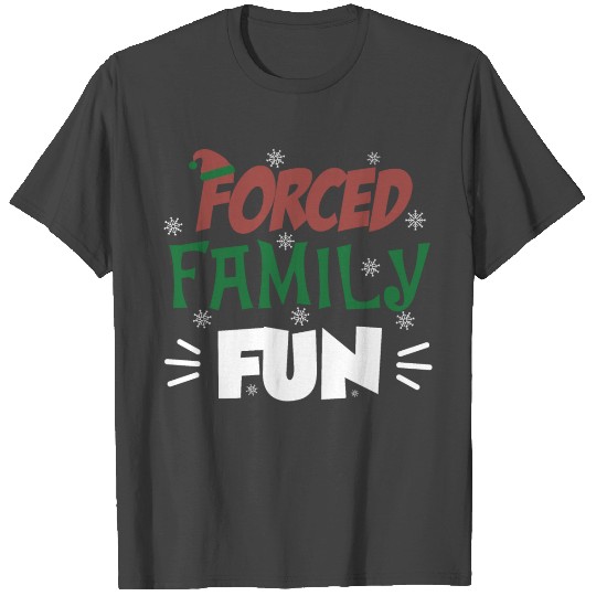 Forced Family Fun Sarcastic Christmas Pajama 2024 T Shirts