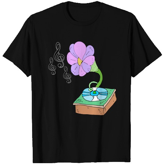Music Blossom Floreal Surreal Music Lover Design T Shirts