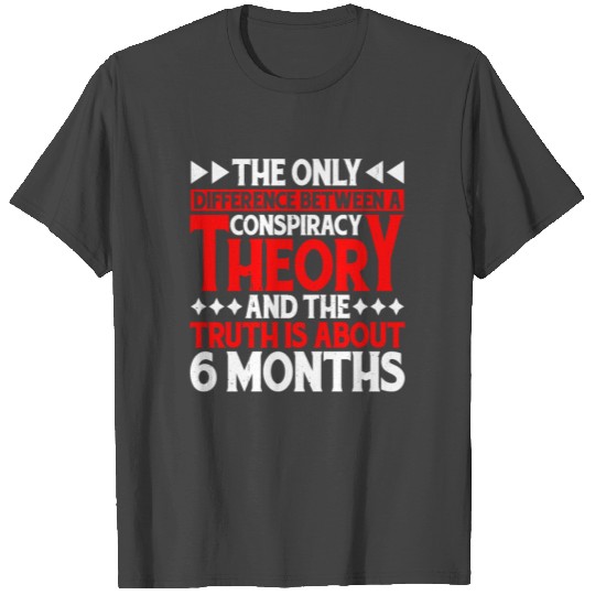 The Only Difference Between A Conspiracy Theory 17 T Shirts