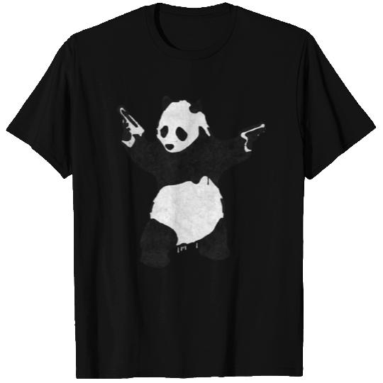 BANKSY Armed Panda with Guns T Shirts
