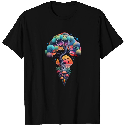 psychedelic Nature illustration T Shirts