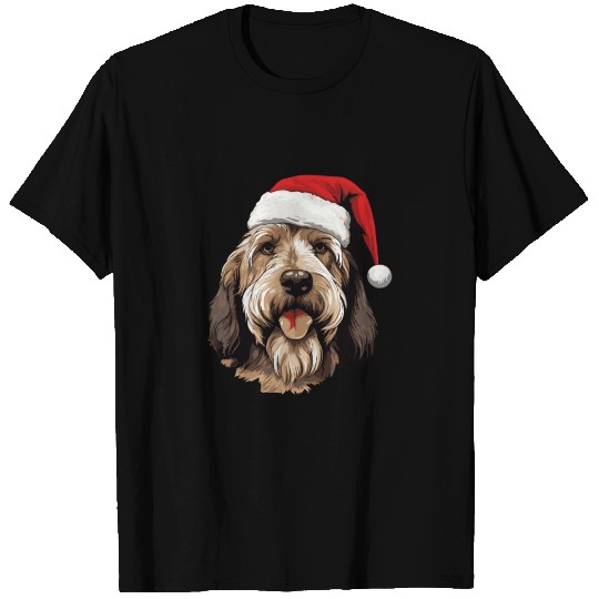 Otterhound dog Christmas head T Shirts