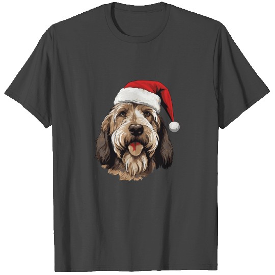 Otterhound dog Christmas head T Shirts