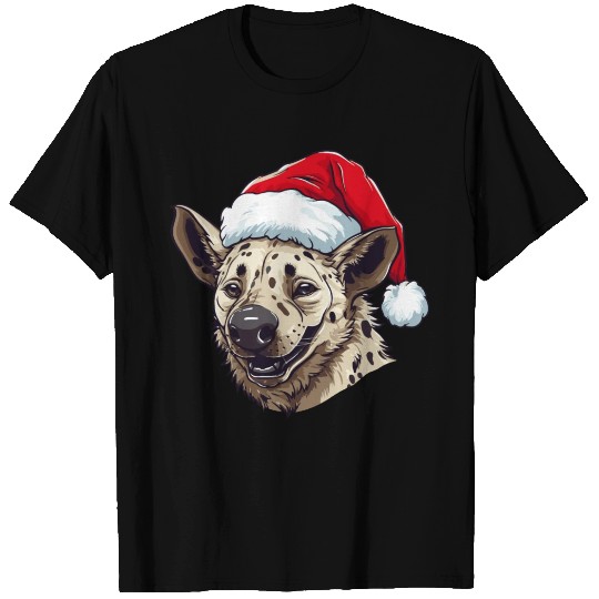 Hyena Christmas animal head T Shirts