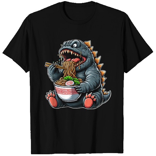 Cute Kaiju Eating Ramen T Shirts