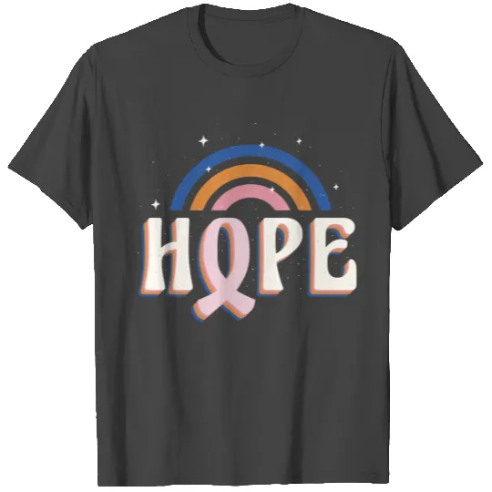 Hopeful Rainbow Ribbon T Shirts