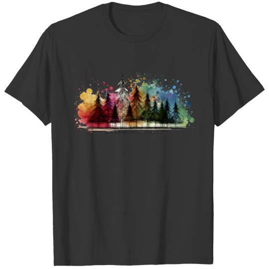 Abstract colourful watercolor christmas mug T Shirts