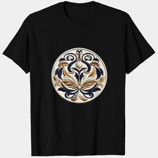 Baroque Majesty Embroidered Circle T Shirts
