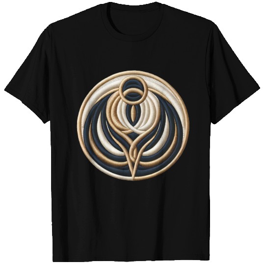 Swirling Grace Embroidered T Shirts