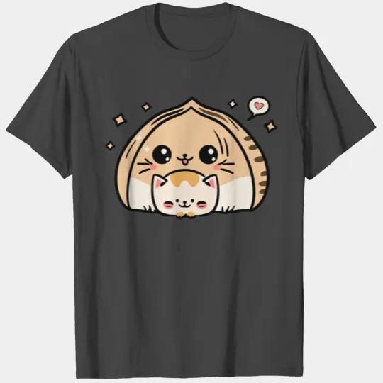 Dumpling Cat With Kitten T Shirts