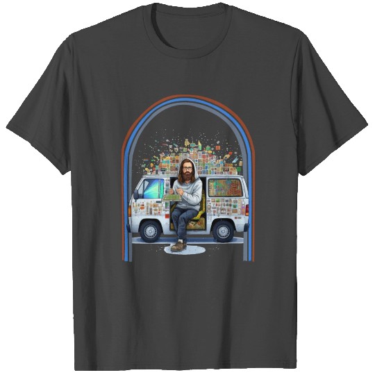 Programmer Hippie Van Retro T Shirts