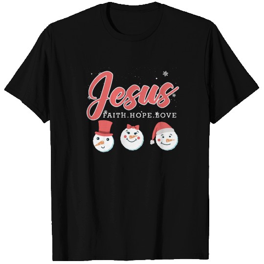 Jesus Snowmen Funny Christmas Time Snow T Shirts