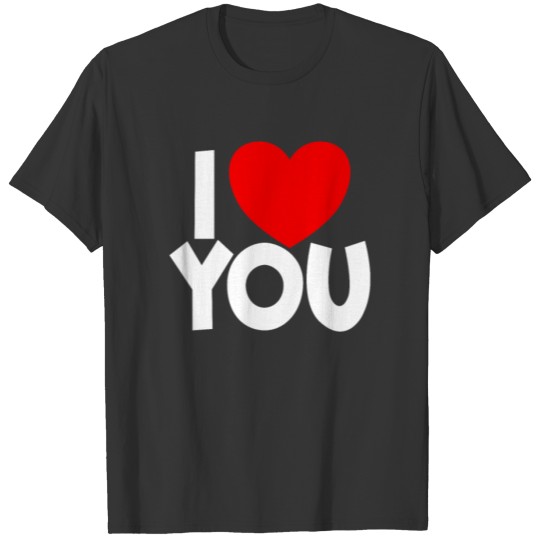 I Love You Red Heart Couples Matching Valentine T Shirts